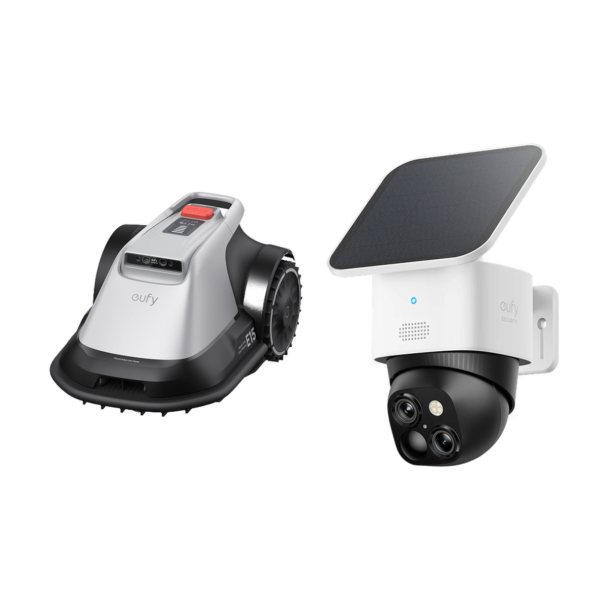eufy-robot-tondeuse-e15-solocam-s340-pack-tondeuse-robot-et-cam-ra-de-surveillan image 1