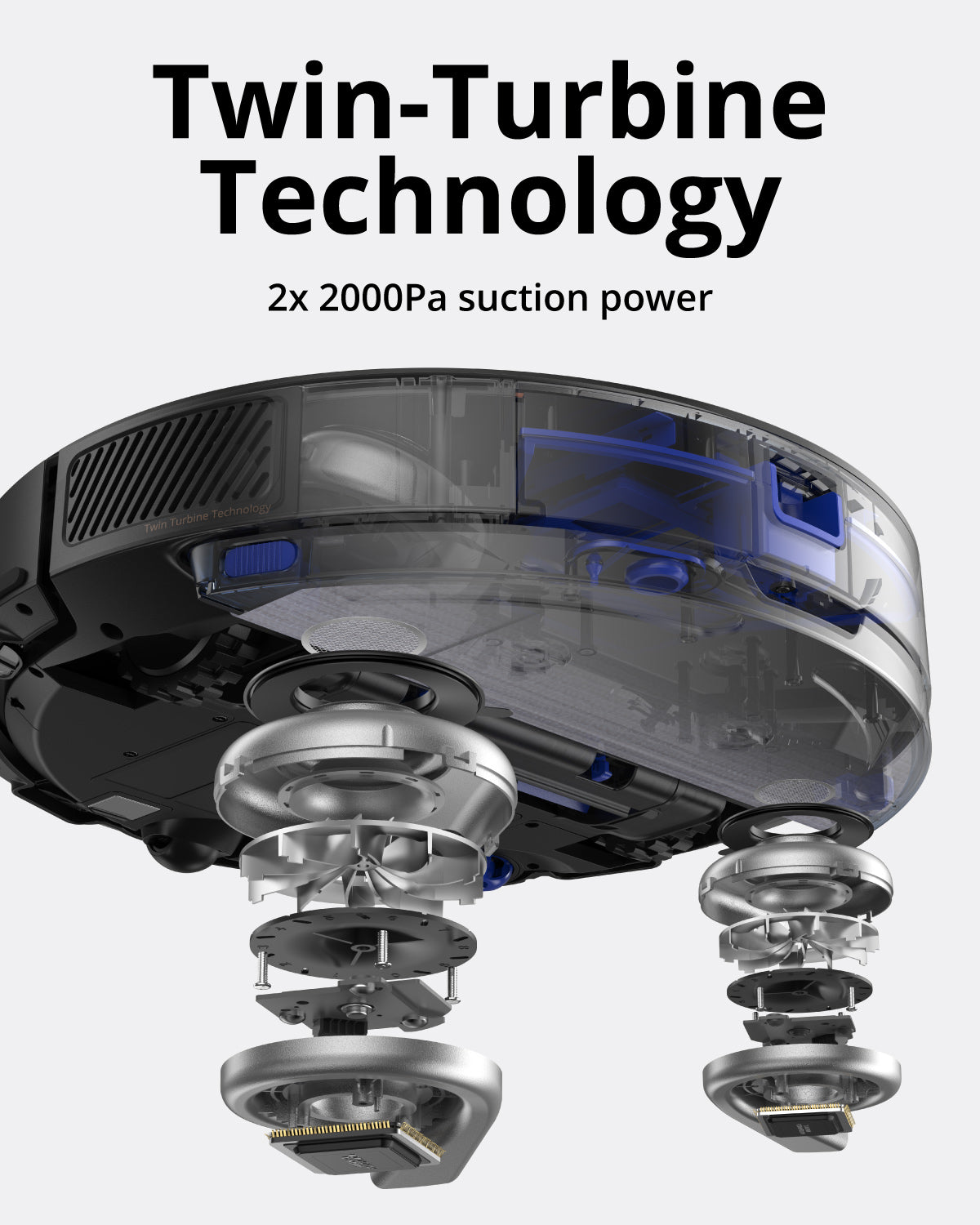 eufy-robovac-x8-hybrid-robot-aspirateur-et-laveur-2-x-2000-pa-twin-turbine image 2