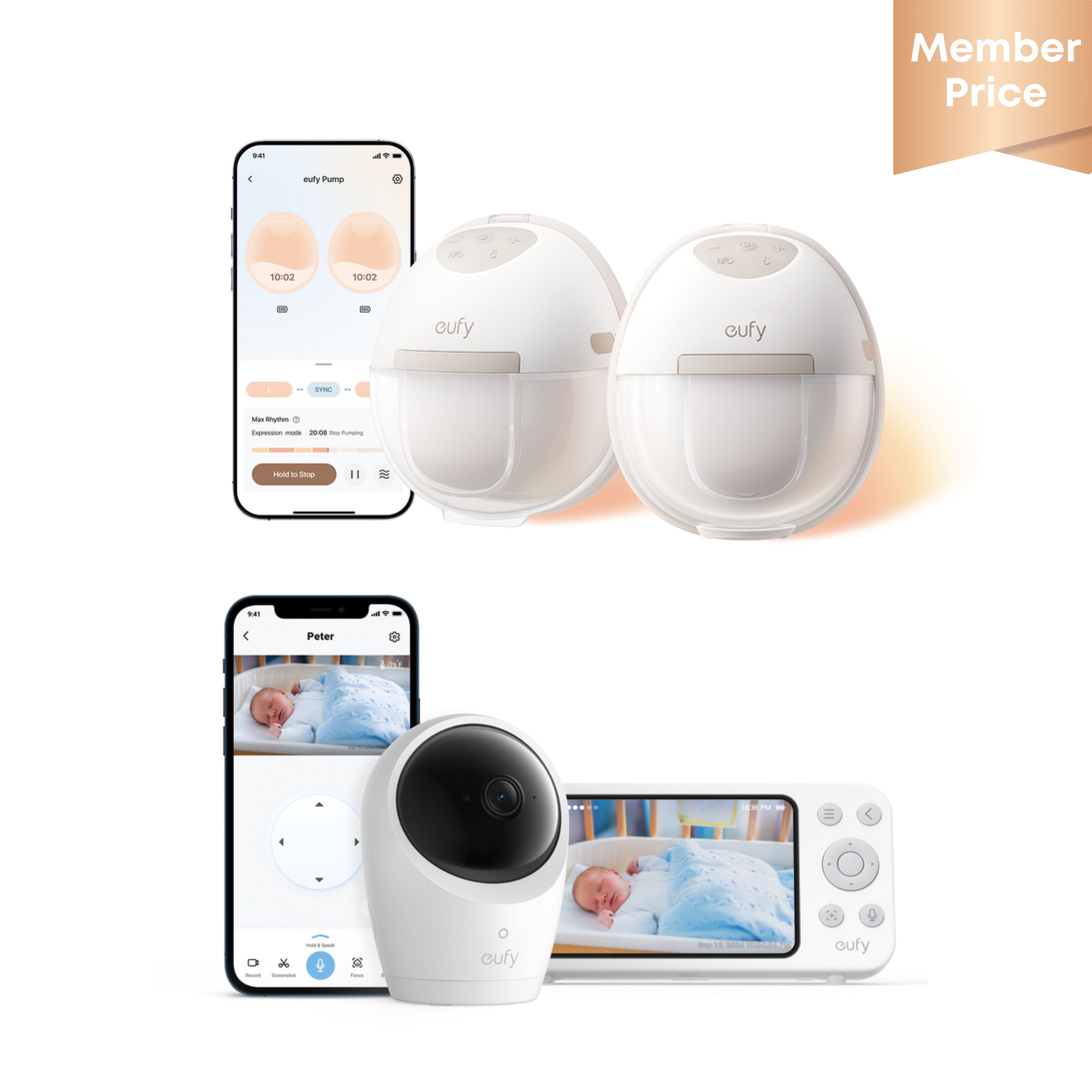 eufy-tire-lait-portable-chauffant-e20-baby-monitor-e20 image 1