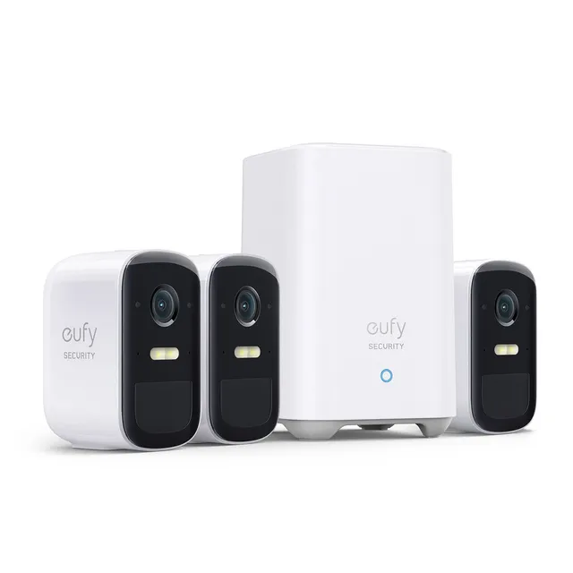 eufy-eufycam-2c-pro-2k-kit-vid-osurveillance-sans-fil-3-cam-ras-homebase image 1