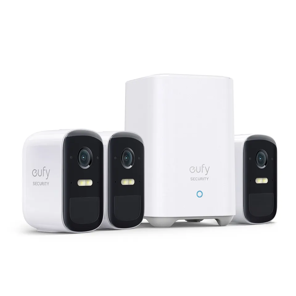 eufy-eufycam-2c-pro-2k-kit-vid-osurveillance-sans-fil-3-cam-ras-homebase image 1