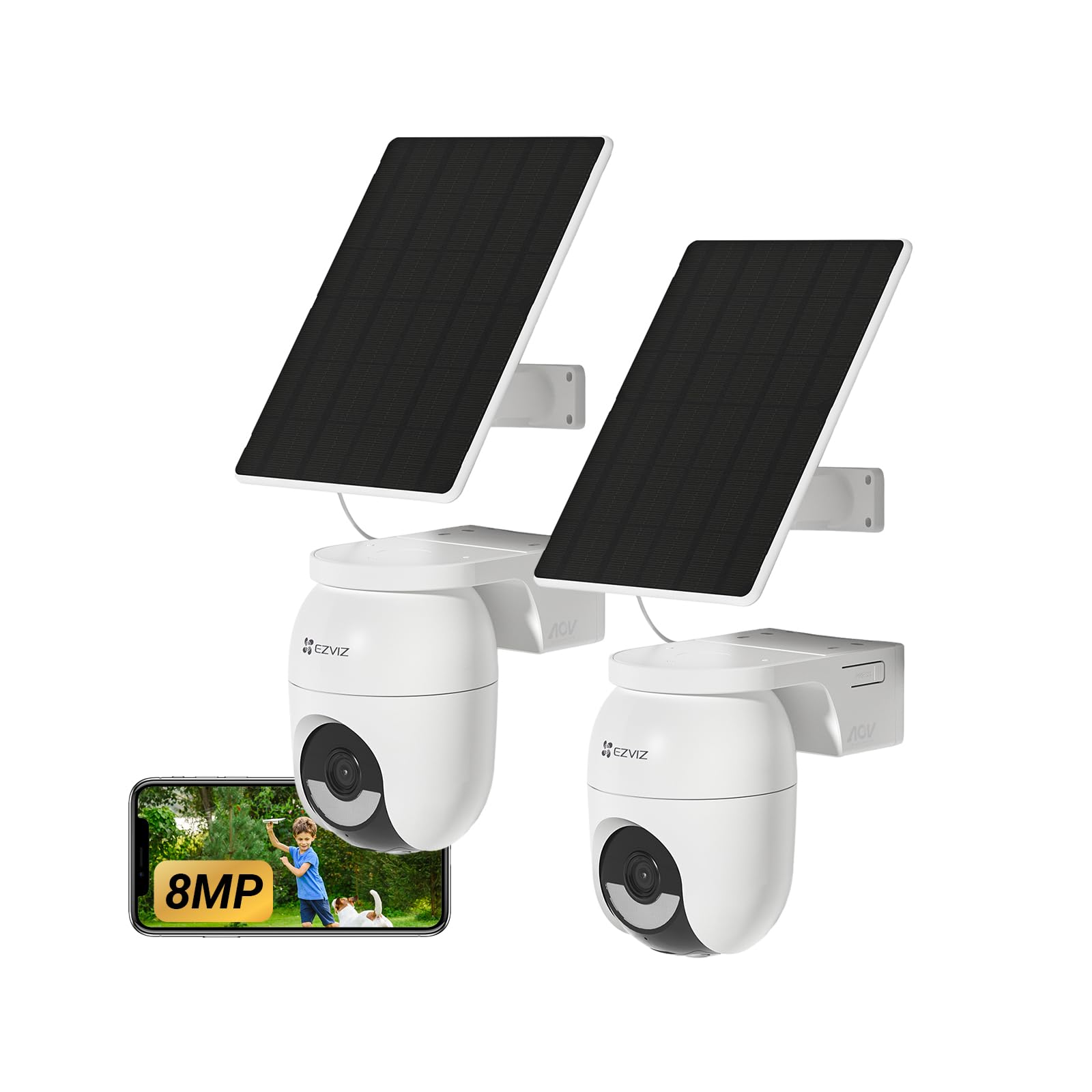 ezviz-cb8-lite-kit-2-cam-ras-ext-rieures-sans-fil-4k-8mp-panneau-solaire-5w-2pk image 1