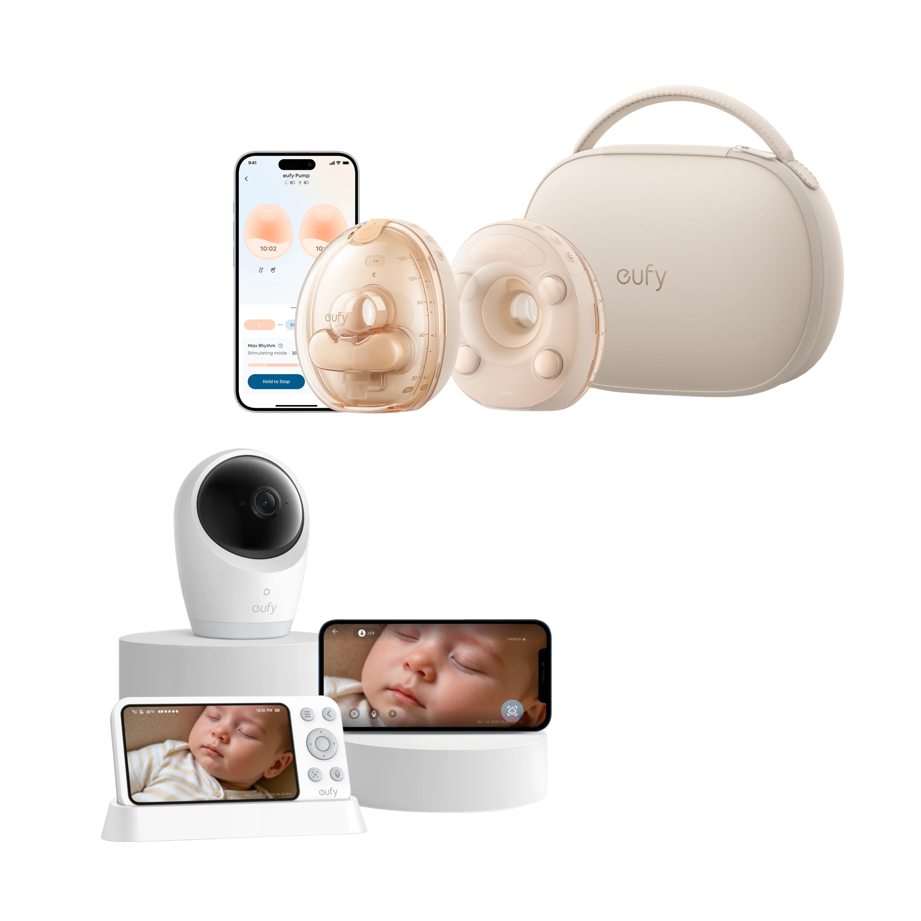 eufy-wearable-breast-pump-s2-pro-baby-monitor-avec-cam-ra-e21-4k image 1