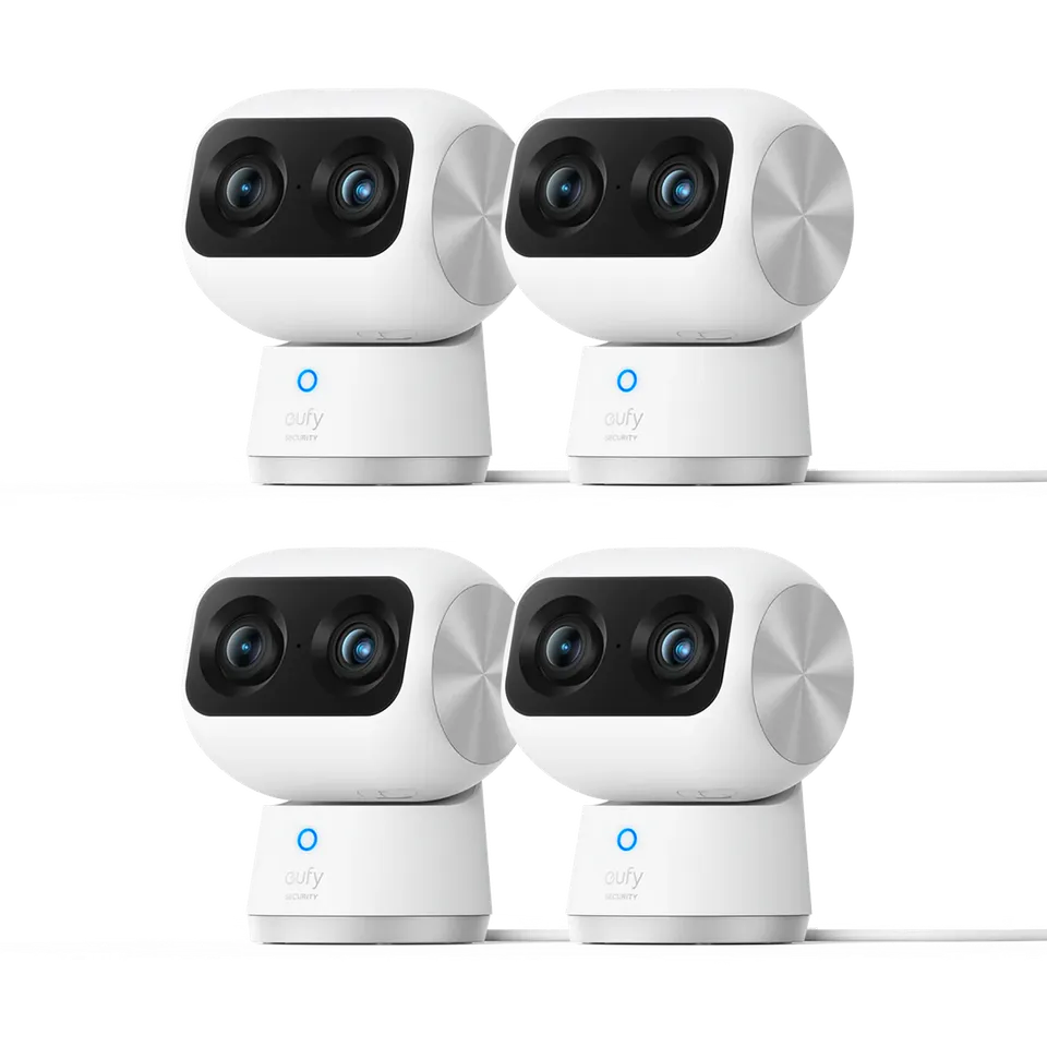 eufy-indoor-cam-s350-4k-double-cam-ra-360-lot-de-4 image 1