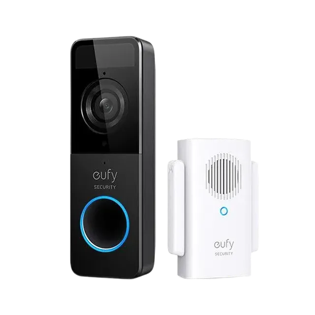 eufy-video-doorbell-slim-1080p-sur-batterie-sonnette-vid-o-wi-fi-avec-r-p-teur-m image 1